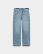Open Hem Straight Denim