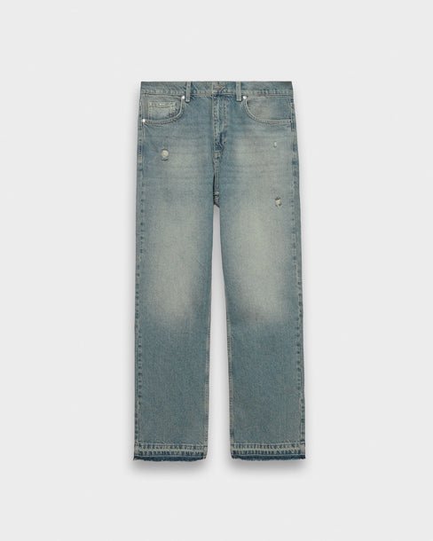 Open Hem Straight Denim f Open Hem Straight Denim f